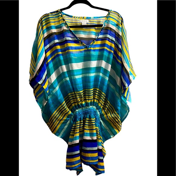 Swim Cover by Studio 36 Horizontal Stripes Sz M/L - Picture 1 of 4